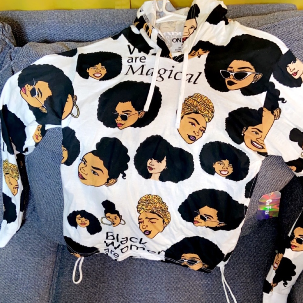 On fire large hoodie shirt. New.